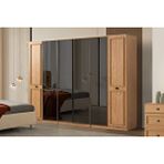 Doressa Home Merlin 6 Kapılı 4 Reflekte Camlı Gardırop Ceviz