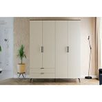 Doressa Home Palo 4 Kapılı Gardırop Krem