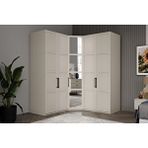 Doressa Home Pita Beige 5 Kapılı Köşe Gardırop Bej