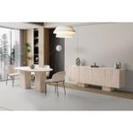 Doressa Modern Tasarımlı Yemek Odası Takımı Yonga Levha Malzemeden 6 Sandalyeli 170x90 cm - Bej