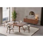 Doressa Vion Walnut Yemek Odası Takımı - Açık Kahverengi