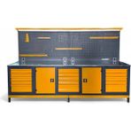 Dorf Pro Seri Takım Tezgahı – 3 Metre Model (Siyah & Turuncu)
