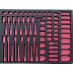 Dorf Takım Arabası Içi Düzenleyici Boş Eva Organizer Havalı, Torx Uzun ve Twist Lokmalar Için 72 Adet Bölmeli Sünger 55,5cm x 41 cm