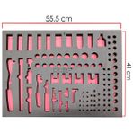 Dorf Takım Arabası Içi Düzenleyici Boş Eva Organizer Lokma ve Cırcır Kol Için 110 Adet Bölmeli Sünger 55,5cm x 41 cm