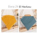 Doria El Havlusu 2'li Sarı & Koyu Yeşil