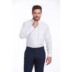 Dormen Classics Regular Fit Geniş Kesim Klasik Yaka Cepli Erkek Gömlek Beyaz