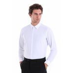 Dormen Classics Utulemesi Kolay Slim Fit Dar Kesim Klasik Yaka Cepsiz Erkek Gomlek Beyaz