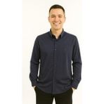 Dormen Erkek Pamuklu Slim Fit Uzun Kol Gömlek 7372 - XL - Lacivert