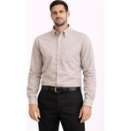 Dormen Uzun Kol Klasik Erkek Regular Fit Gömlek 7607 - Krem - 3XL