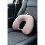 Dormeur Seyahat Boyun Yastığı U Tip Klipsli Welsoft Kumaş Ergonomik Tasarım (Pembe)