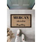 Dormot Home Modern Dijital Baskı - Kişiye Özel Kapı Önü Paspası - Kişiselleştirilmiş Paspaslar - 45 x 70 cm - Açık Kahve