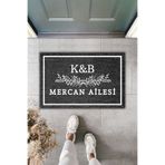 Dormot Home Modern Dijital Baskı - Siyah Kişiye Özel Tasarım Paspas 70x45cm - Çeyiz Kapi Onu Paspasi
