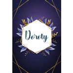 Doroty: Taccuino personalizzato con il nome Doroty | Regalo di compleanno per moglie, mamma, sorella, figlia ... | Foglie blu | 110 pagine a righe, Piccolo formato 6x9 pollici (15,24 x 22,86 cm)