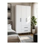 Dorpek Nuna Gardırop 3 Kapaklı 2 Çekmeceli – 180x90 Cm Genç Ve Yatak Odası Dolabı Beyaz