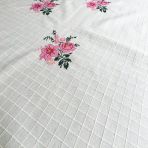 Dört Farklı Renk Seçenekli Kanaviçe Masa Örtüsü 160x 220 Cm %100 Pamuk