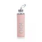 Dörtel Tedarik H2o Kadife Kılıflı Cam Matara 600 Ml - Renk Seçenekli