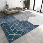 Dörtgen Karo Geometri Alan Halıları Gri ve Beyaz Soyut Mermer Kaymaz Yıkanabilir Halı Halı Pedi Rahat Ayaklar İnce Tüy Ofis Ailesi ve Evcil Hayvanlara Uygulanır 150 x 240 cm