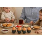 Dörtlü Gri Modern Yumurtalık Seti