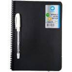 Doruk 40 Sayfa 17X24 cm Siyah Defter ve Beyaz Kalem Side