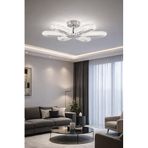 Doruk 6'lı Plafonyer Krom Led Avize Kristal Görünüm Beyaz Işık Enerji Tasarruflu Oturma Odası Yemek Odası