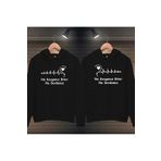 Doruk Butik - Sevgili Kombini - Ne Kavgamız Biter Ne Sevdamız Baskılı Kapüşonlu Sweatshirt