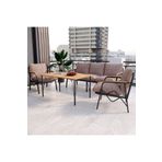 DORUK HOME Balkon, Bahçe, Cafe, Metal Koltuk Takımı, Bahçe Mobilyası , Oturma Grubu, 3+1+1+masa