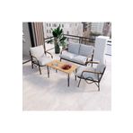 DORUK HOME Balkon, Bahçe, Cafe, Metal Koltuk Takımı, Bahçe Takımı , Çay Seti, 2 1 1 Orta Sehpalı