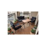 DORUK HOME Damla model metal balkon takımı 2 1 1 masalı çay seti bahçe mobilyası balkon takımı