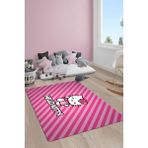 Doruklar Home Collection Kaymaz Taban Makinada Yıkanabilir Dijital Baskı Hello Kitty Desenli Genç ve Çocuk Odası Halısı Dot Taban Halı - Renkli