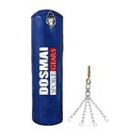 Dosmai Asma Aparatlı Ev Tipi Boks Kum Torbası 150 * 40 cm (MAVİ)