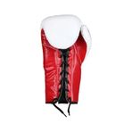 Dosmai Bağcıklı Profesyonel Deri LEATHER Boks Kick Boks Muay Thai Eldiveni EL349 (BEYAZ, 8 Oz)