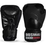 Dosmai Boks Kick Boks Muay Thai Eldiveni El342 Siyah 10 oz Özel Tasarımlı Cırtlı