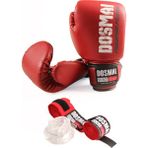 Dosmai Esquize Boks Eldiveni Boks Dişlik Boks Bandaj Seti - Kırmızı - 10 oz