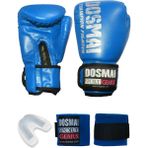 Dosmai Esquize Boks Eldiveni Boks Dişlik Boks Bandaj Seti - Mavi - 4 oz