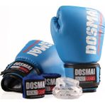 Dosmai Esquize Boks Eldiveni Boks Dişlik Boks Bandaj Seti - Mavi - 8 oz