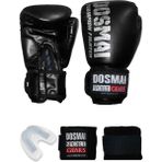Dosmai Esquize Boks Eldiveni Boks Dişlik Boks Bandaj Seti - Siyah - 10 oz