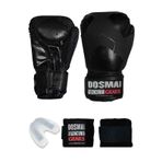 Dosmai Lykia Boks Eldiveni Boks Dişlik Boks Bandaj Set Siyah 10oz Siyah