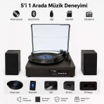 Dosound DS-022 Nostaljik Bluetooth Pikap Çalar USB SD Kart FM Radyo