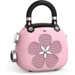 DOSS Mini Bluetooth Hoparlör, Dahili Mikrofonlu Küçük Bluetooth Müzik Kutusu, Ultra Taşınabilir Tasarım, iPhone Tablet ve Kız Hediye Pembe için Tatlı Bluetooth Kutusu