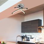 Dosse 2li Siyah 15 Watt Plafonyer 3 Renkli Ledli Modern Mutfak Banyo Led Salon Sarkıt Avize