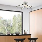 Dosse 3lü Siyah 28 Watt Plafonyer 3 Renkli Ledli Modern Mutfak Banyo Led Salon Sarkıt Avize