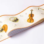 Dostear Duvar Kağıdı Bordürü Soyma ve Yapıştır Duvar Bordürü Çıkartması Ev Tavan Dekoratif Bordür Banyo Oturma Odası Mutfak İçin Açık Sarı Müzik Enstrümanı 10,6 × 500 cm