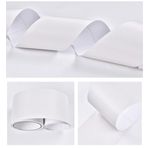 Dostear Duvar Kağıdı Bordürü Soyma ve Yapıştırma Duvar Bordürü Çıkartması Ev Tavan Dekoratif Bordür Banyo Oturma Odası Mutfak için Beyaz 10 x 500 cm