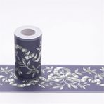 Dostear Duvar Kağıdı Bordürü Soyma ve Yapıştırma Duvar Bordürü Çıkartması Ev Tavan Dekoratif Bordür Banyo Oturma Odası Mutfak Mor Çiçek 10 × 1000 cm