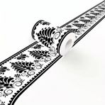 Dostear Duvar Kağıdı Kenarlığı Çıkartma Yaprak Y225 12 cm X 1000 cm Yapışkan Duvar Bordürü Su Geçirmez PVC Çıkarılabilir Süpürgelik Mutfak Banyo için Dekorasyon
