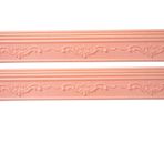 Dostear Duvar Kenarları Soyma ve Yapıştır Duvar Kağıdı Bordür Pencere Trim Kalıp Ayna Çerçeve Kiti Duvar Paneli Bülten Panosu Kenarları Açık Pembe Yatay Şeritler 11 X 69 cm