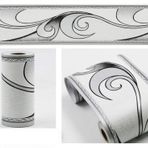 Dostear Duvar Kenarları Soyma ve Yapıştır Duvar Kağıdı Bordür Pencere Trim Kalıp Ayna Çerçeve Kiti Duvar Paneli Bülten Tahtası Kenarları Gri Desen 10 X 900 cm