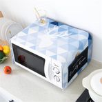 Dostear Ekmek kızartma makinesi Kahve Sehpası Fırın Yan Keten Kumaş Kapak Kurutma Makinesi Üst Koruyucu Mat Oturma Odası Kare Masa Örtüsü Cabeza de ciervo geométrica azul 35 X 95 cm