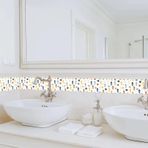 Dostear Kenar Duvar Kağıdı Çıkartması Y257 12 cm x 500 cm Kenarlık Paneller Çıkartmalar Duvar Çıkartmaları Şerit Duvar Çıkartması Mutfak Dolabı için PVC Dekoratif Ayna Kendinden Yapışkanlı