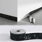 Dostear Peel and Stick Duvar Kağıdı Bordür Kendinden Yapışkanlı Duvar Bordürü Sticker Ev Tavan Dekoratif Bordür Banyo Oturma Odası Mutfak için Siyah çizgiler 10x500 cm